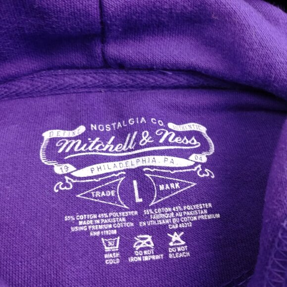 Magic Johnson Hoodie Sweatshirt Jersey Los Angeles Lakers Mitchell Ness Mens L - Picture 4 of 8